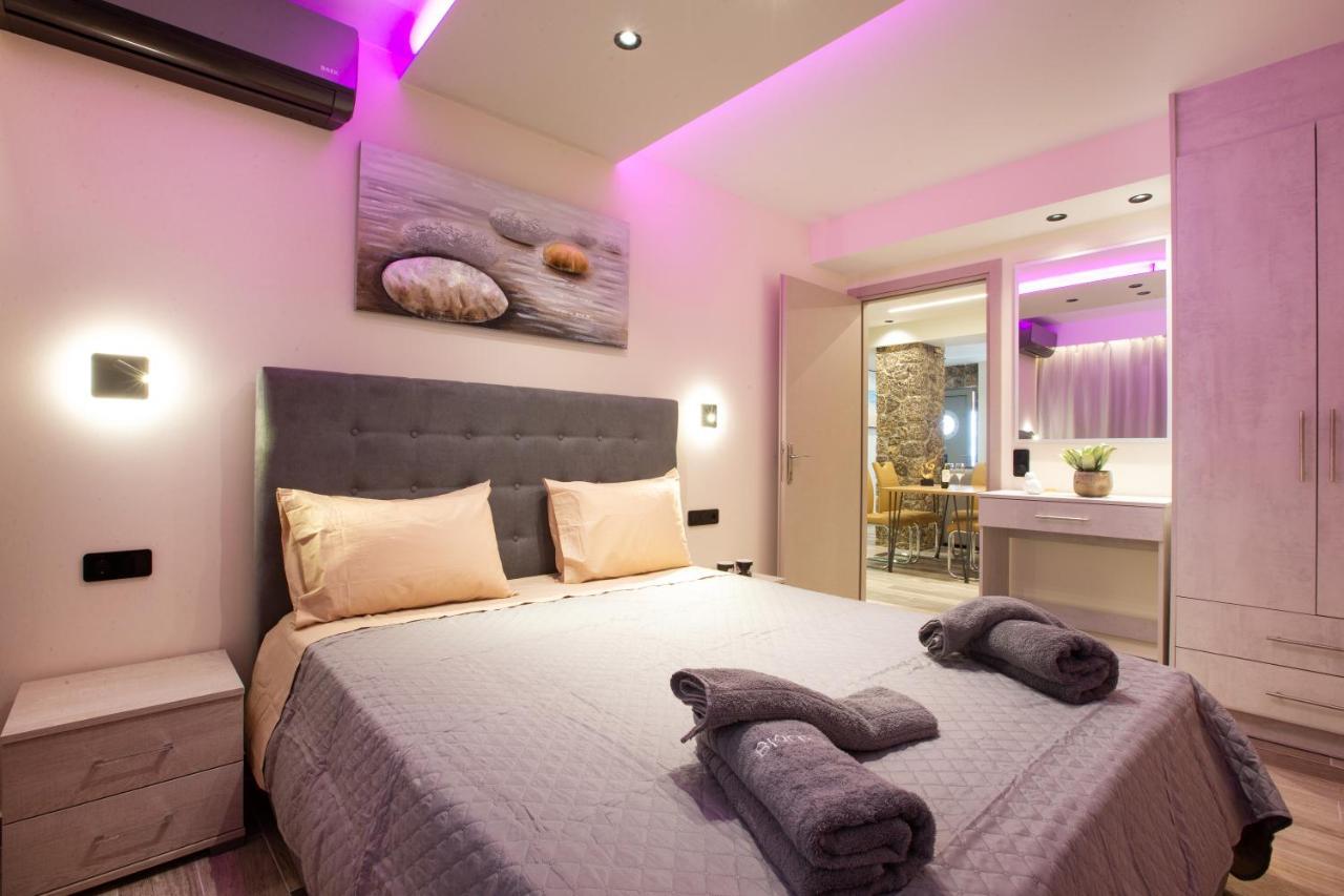 Black Rocks Family, Luxury Seafront Beach Maisonette อากิออส กอร์ดิออส ภายนอก รูปภาพ